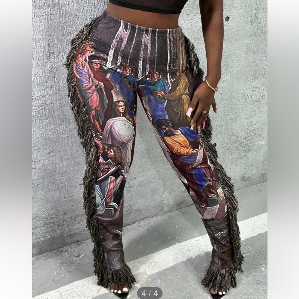 Brand New Size:Medium SHEIN-fashionable high waisted straight trousers